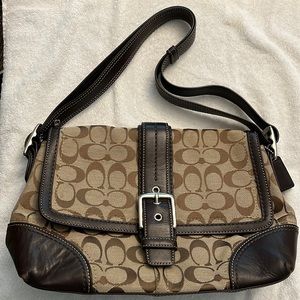 Coach brown and tan purse